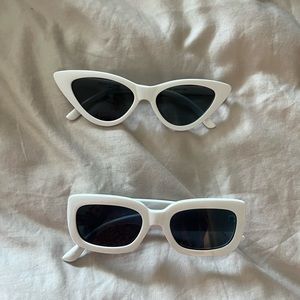2 pairs of White bride sunglasses
